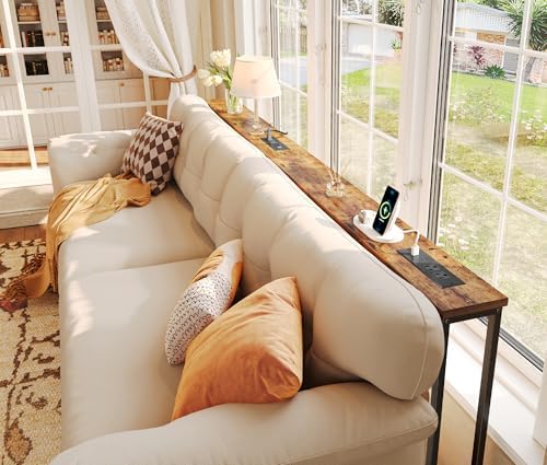 SUPERJARE 78.8 inch Narrow Behind Couch Table - Image 6