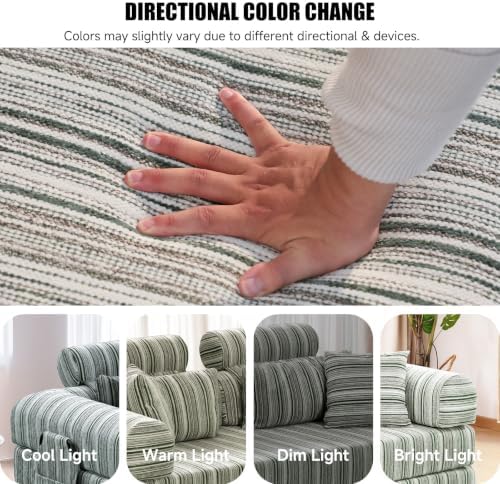 79" Memory Foam Sofa Bed, High Headrest Convertible Futon Boneless Couch - Image 7