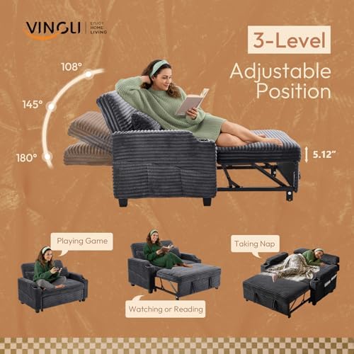 VINGLI Loveseat Sleeper Sofa Couch - Image 5