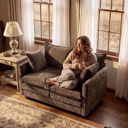 KYJ Loveseat Sofa, Cloud Love Seat Couch 3 Layer Cushion - Image 3