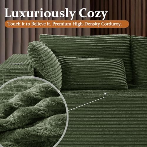 72" Cloud Sectional Couch, Comfort Sleep Sofa - Image 6