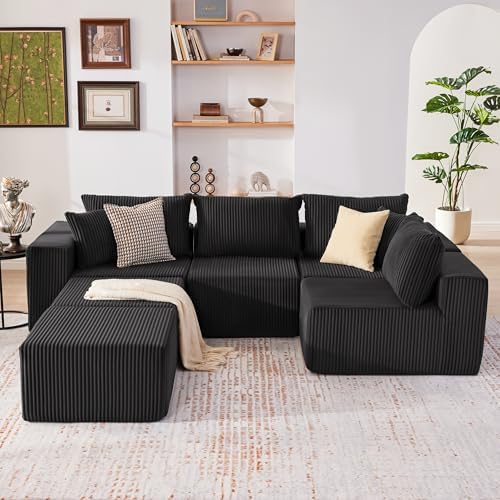 135.4" Modular Boneless Couch, Sectional Couches - Image 2