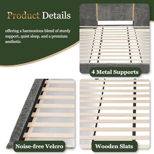 King Size Upholstered Bed Frame - Image 6