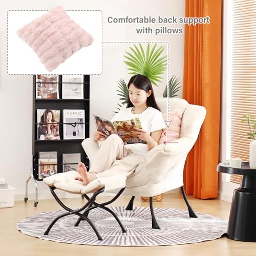 Lazy Chair with Ottoman, Comfy Reading Chair - Image 3