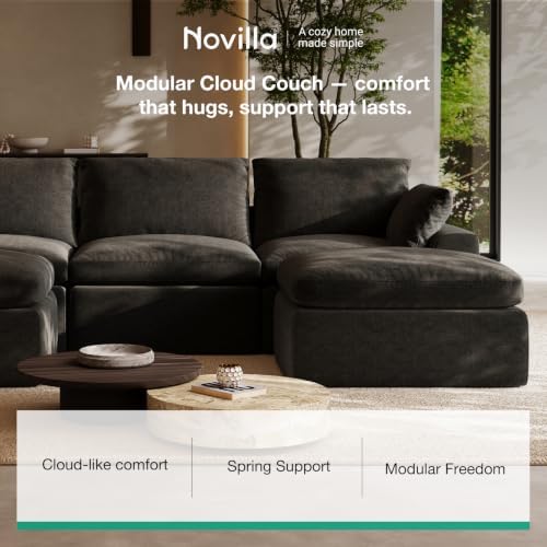 Novilla 104.3" Modular Cloud Couch, Modern Sectional Sofa - Image 3