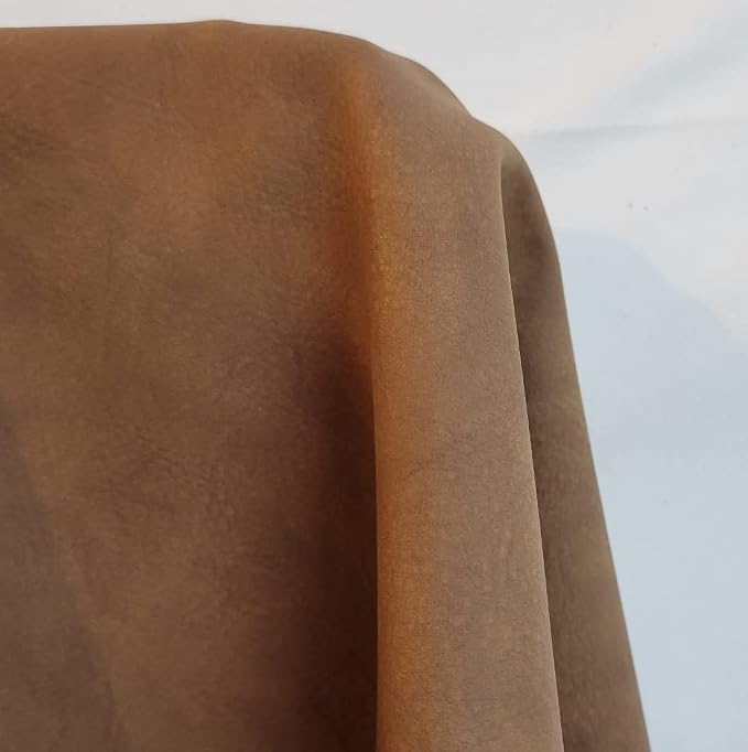 NAT Leathers | Desert Tan Tumbled Nubuck Soft Faux Vegan Leather PU | 3 Yard - Image 6