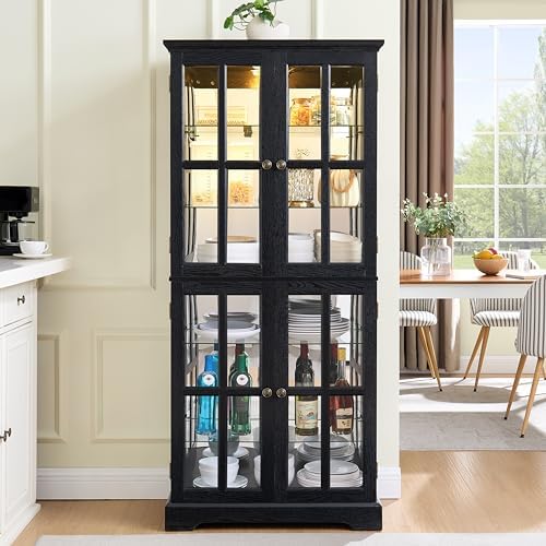 68" H Glass Curio Display Cabinet - Image 5