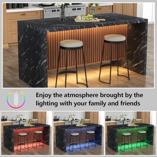 63" Large Imitation Marble Dining Table - Image 5