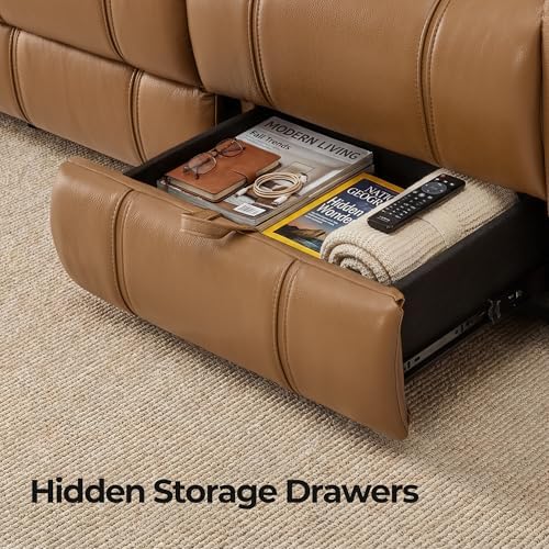 CHITA Leather Power Recliner Sofa Wall Hugger, 3 Seater - Image 5