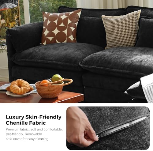 ELUCHANG 114" Oversized V Shaped Modular Sectional Sofa Couch, Comfy Cloud Couch - Image 6