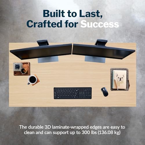 Vari Table for Home Office – 60x24 – Light Wood/Black - Image 5