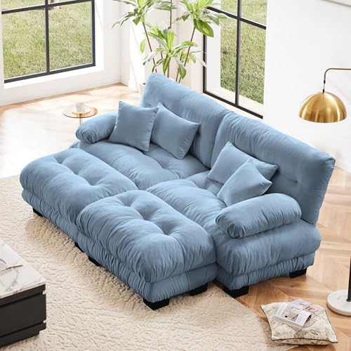 Modular Sectional Sofa for Living Room, 94.4" U-Shaped Comfy Couch by Wunlerlant