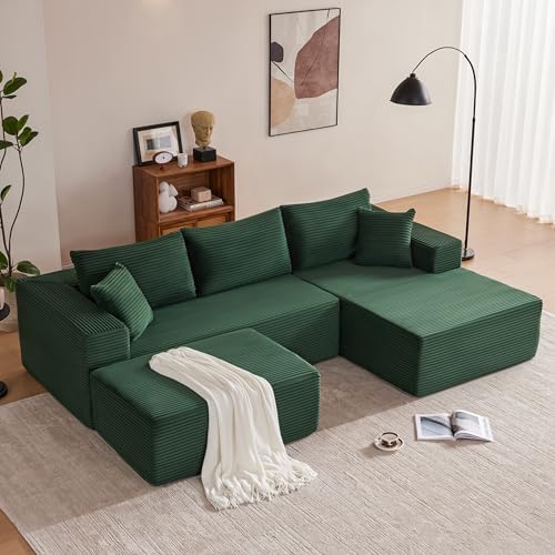Mangodan 110” Cloud Sectional Couch, Boneless Sofa - Image 2
