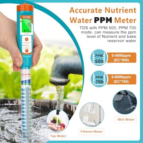 YINMIK PPM Meter, EC Meter Hydroponics Conductivity Tester Stick - Image 5