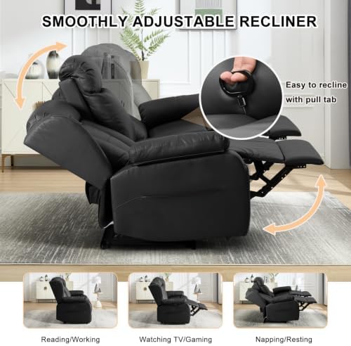 70.1" Loveseat Recliner Sofa, RV Couch Reclining Loveseat - Image 3