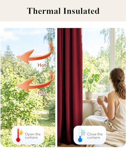 StangH Red Velvet Curtains Extra Long - Image 6