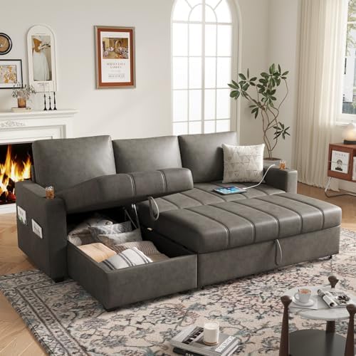 COPIAE 89 inch L-Shaped Sectional Sofa Sleeper - Image 5