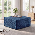 Boneless Ottoman for Couch, Corduroy Cloud Ottoman, Oversized Square Large Pouf by TEKIROSE