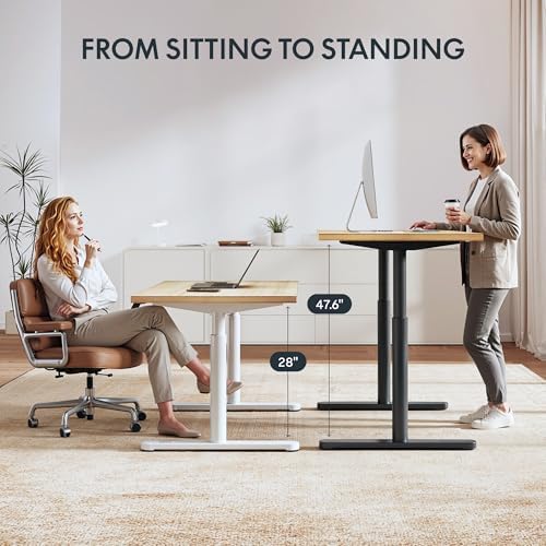 FLEXISPOT 60" x 30" Solid Bamboo Standing Desk - Image 6
