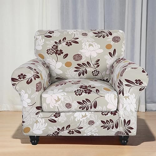 SearchI Stretch Sofa Cover Printed Couch Covers, Floral Pattern 2 Piece - Image 5