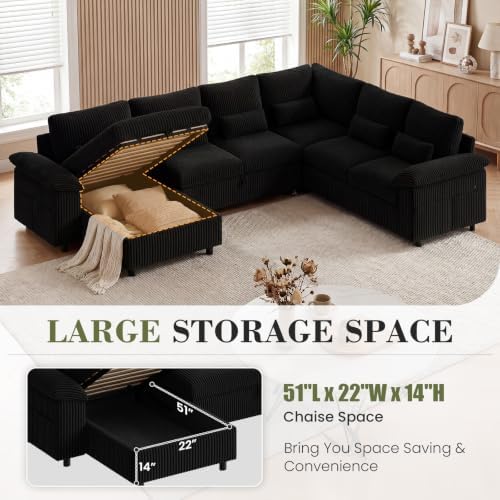 110 Inch Modular Sectional Sleeper Sofa - Image 6