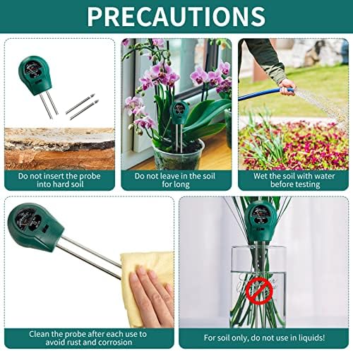 Sherr 4 Pieces Plant Moisture Meter 3 in 1 Soil Moisture Meter - Image 5