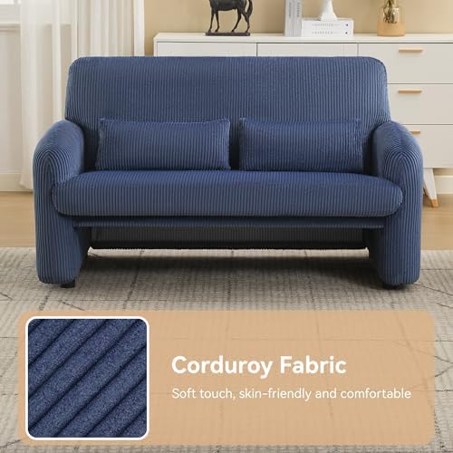 WUTUTUEE 56'' Corduroy Loveseat Sofa, 2 Seater Love Seat Couch - Image 5