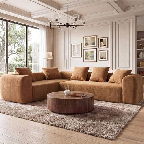 Claiks 106" Cloud Boneless Couch, Left Chaise Sofa by CLAIKS