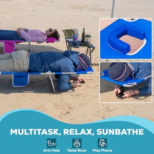 Romswi 2PK Folding Tanning Beach Chair - Image 4