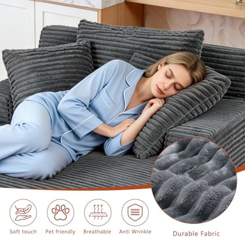 66.5" Oversized Chaise Lounge Chair Indoor, Boneless Sleeper Sofa Bed - Image 5
