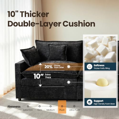 108'' U Shaped Cloud Couch, 3-Seater Sofa - Image 3