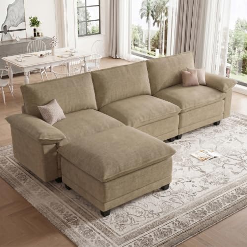 108" Modular Sectional Couch, L Shaped Cloud Sofa by Unknown