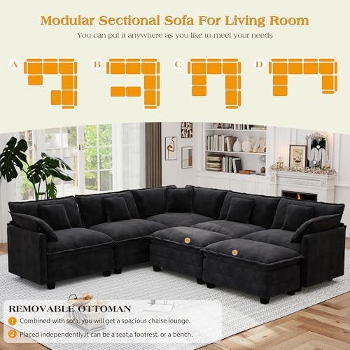Hanherry Modular Sectional Sofa, Cloud Couch - Image 7