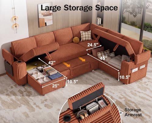 WEUP 111" Modular Sectional Sleeper Sofa - Image 6