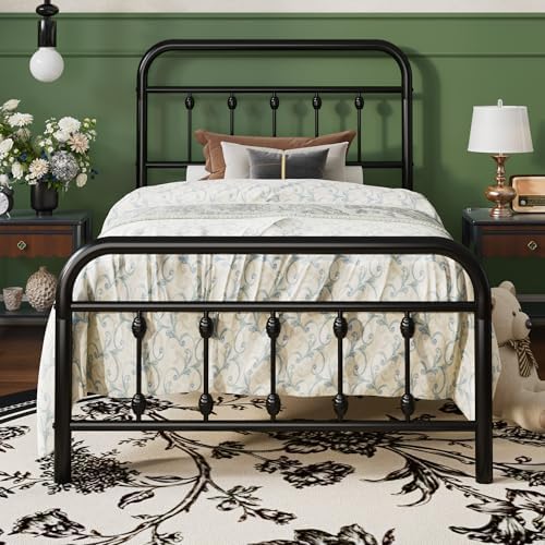SHA CERLIN Twin Metal Bed Frame by SHACERLIN