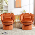 ZJhome 360° Swivel Accent Chairs Set of 2, Mid-Century Modern Velvet Barrel by ZJhome