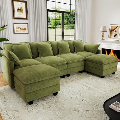 Hanherry 107" Cloud Couch Sectional Modular Sofa, Deep Seat Couches by Hanherry