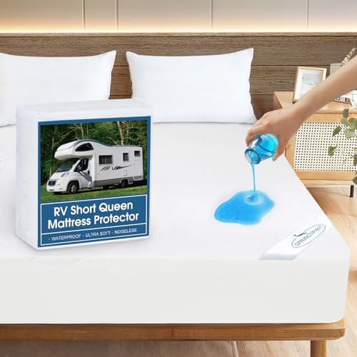RV Short Queen Mattress Protector Pad Cover Waterproof by SpringspiritBedding