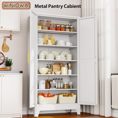 winiowa Metal Pantry Storage Cabinet - Image 6