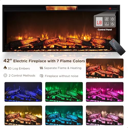OKD 70" Farmhouse Fireplace TV Stand - Image 2