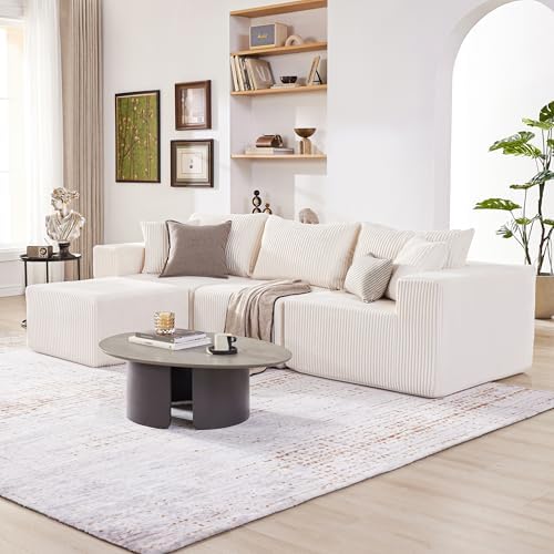 Weture 107.4" Modular Bnoeless Couch, Convertible Sectional Couch - Image 6