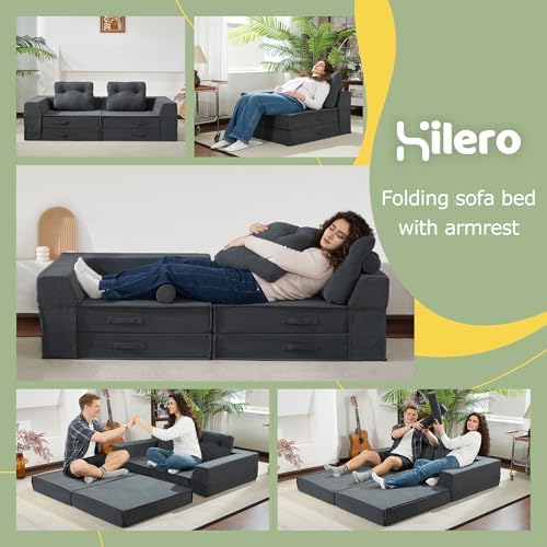 Folding Sofa Bed, Convertible Sleeper Chair Bed, Floor Sofa - Image 3