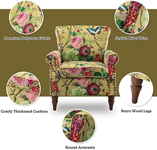 HULALA HOME Traditional Floral Accent Chair - Image 4