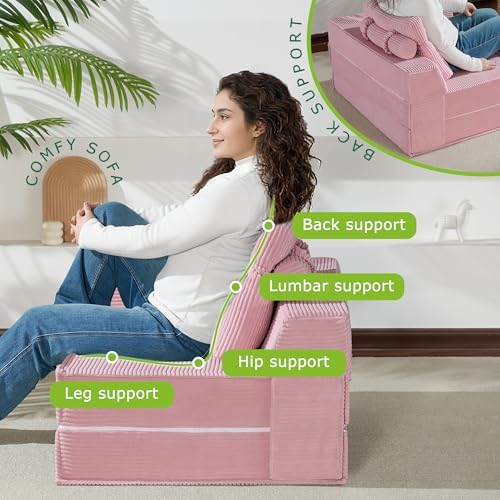 Folding Sofa Bed, Convertible Sleeper Chair Bed, Floor Sofa - Image 5