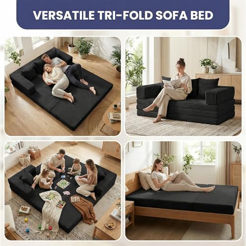 Convertible Sofa Bed Couch, 78’’ Oversized 4-in-1 Boneless Couches - Image 7