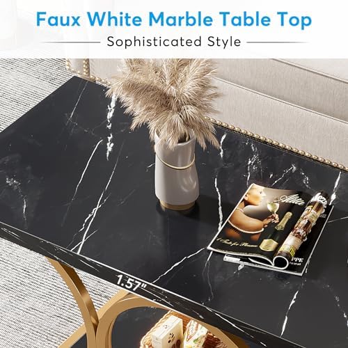 Tribesigns Rectangle Coffee Table, 47.24-inch Modern Coffee Tables - Image 5