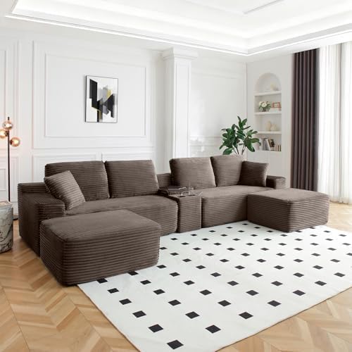 ivoros 125 Inch Modular Sectional Sofa Couch, Oversized Modern Cloud Couch - Image 3