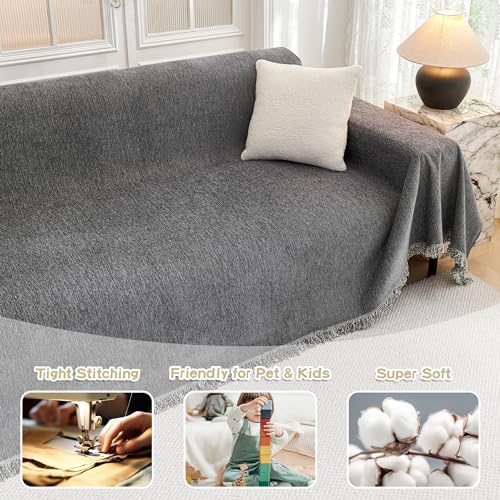 MYSKY HOME Couch Cover for Dogs Washable Couch Covers for 3 Cushion Couch Sofa - Image 2