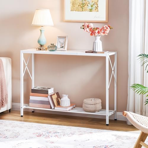 Tajsoon Console Table 41.8", 2 Tier Narrow Entryway Table - Image 7