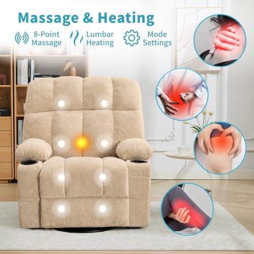 IDEALHOUSE Oversized Rocking Recliner Chair - Image 3